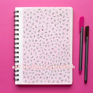 Desserts Doodle | tiny art | Doodle art | small technical illustration | affordable original art