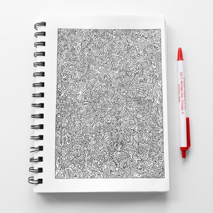 Quarantine Doodle | tiny art | Doodle art | small technical illustration | affordable original art