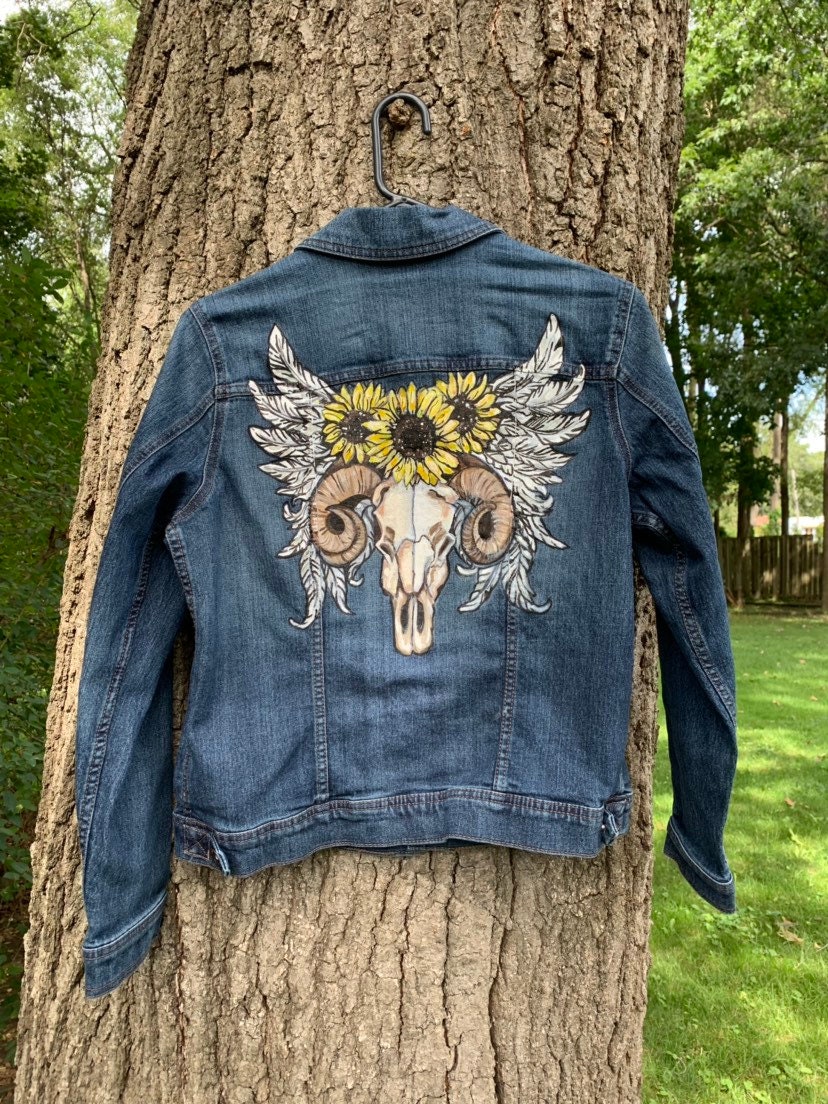 Denim Jacket Skull Monogram