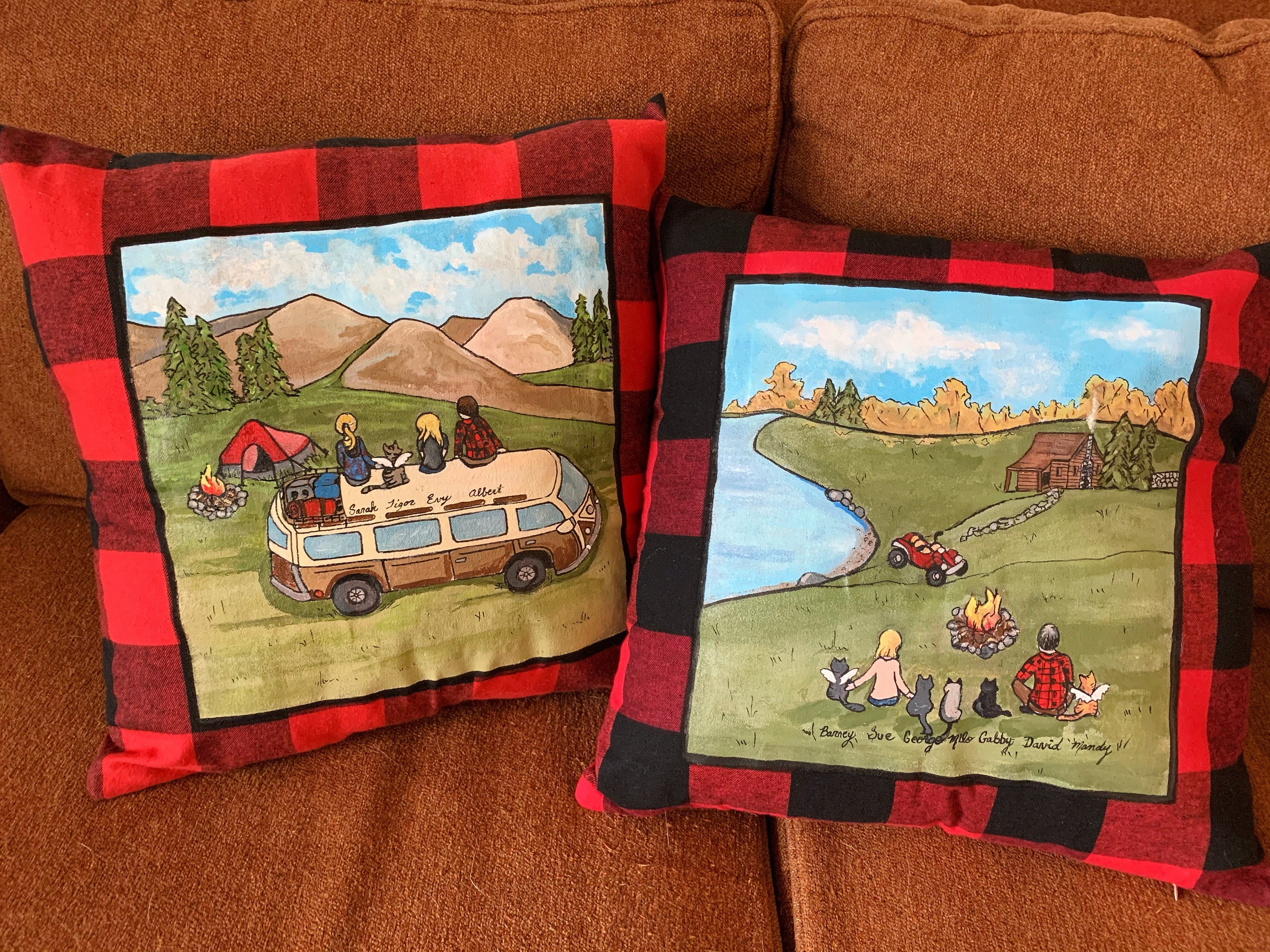 Painted 2024 throw pillows