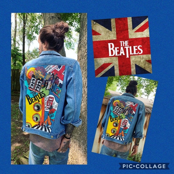 OOAK Beatles Abbey Road Upcycled Vintage Denim Vest