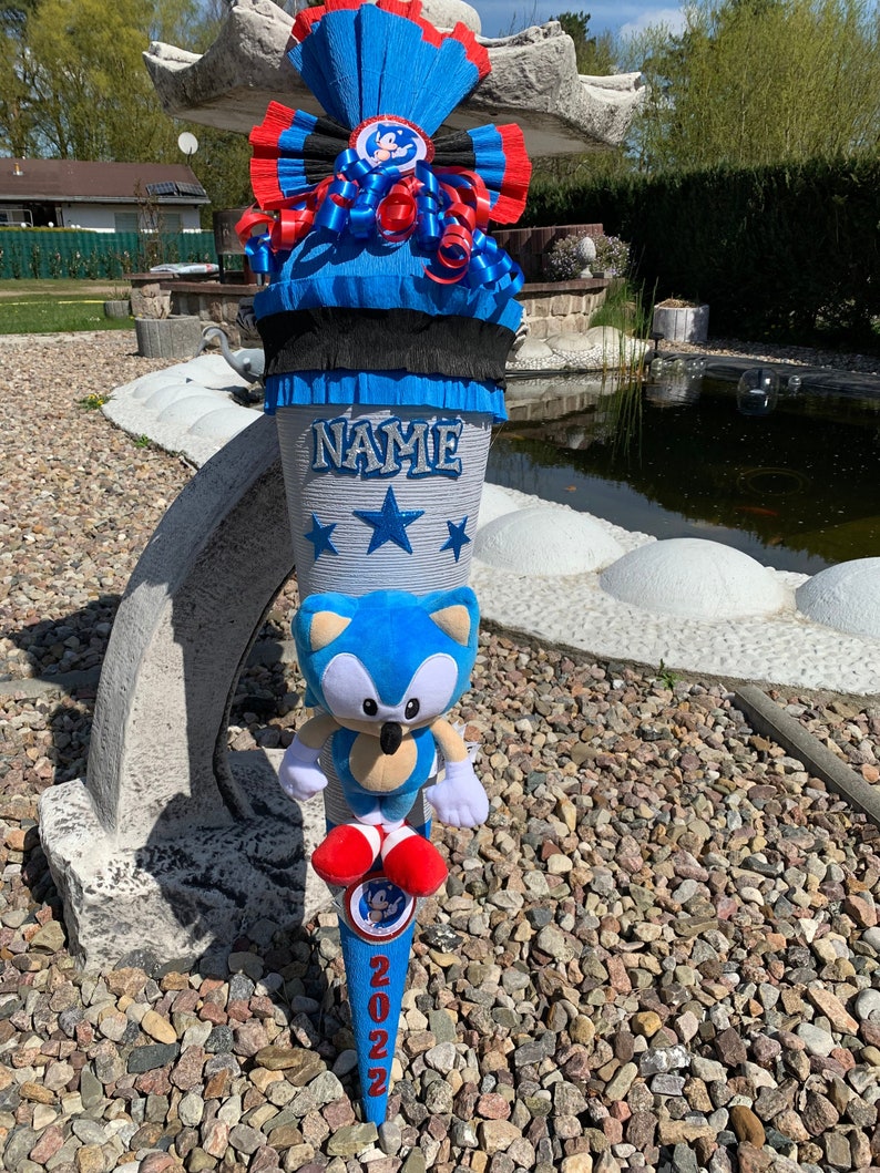 Schultüte Zuckertüte mit Sonic Plüschfigur 2023 Etsy.de