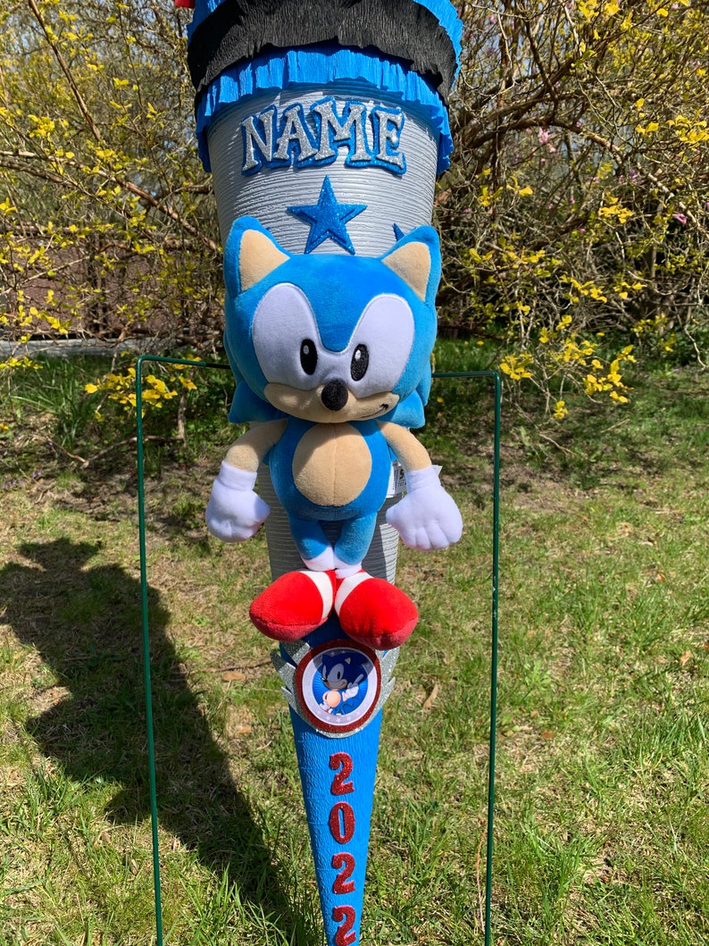 Schultüte Zuckertüte mit Sonic Plüschfigur 2023 Etsy.de