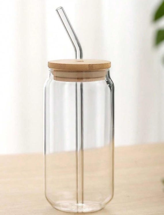 Verre Avec Couvercle Et Paille 500ml - Gobelet Borosilicate Pour Cocktails Et Boissons Glacées