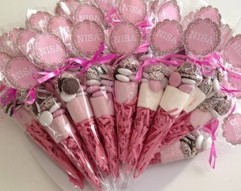 Spitztüten Marshmallows Schokolinsen Gastgeschenke Partygeschenk Personalisierte Geburtstag Geburt Babyshower Hochzeit Geschenkideen Bonbon