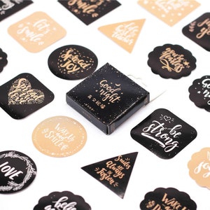 45x Sticker Labels Kawaii Geheugenkaart GOEDE NACHT