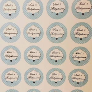 Etiquetas redondas 24x, adesivos, etiquetas autoadesivas, etiquetas personalizadas, adesivos, chá de bebê, casamento, batismo, aniversário