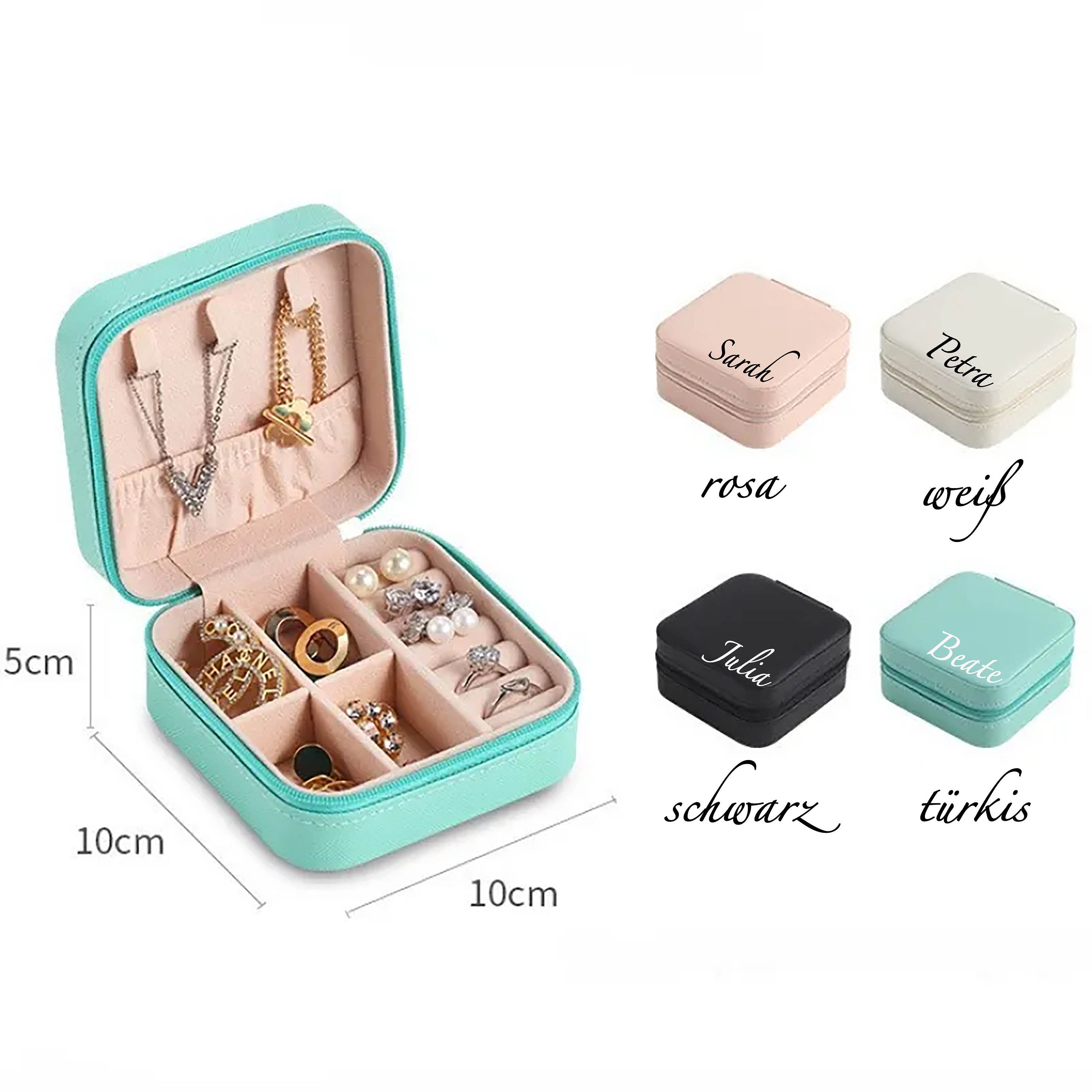 Personalized jewelry box jewelry box bridesmaid bride wedding gift idea travel jewelry box box with name JGA maid of honor girlfriend