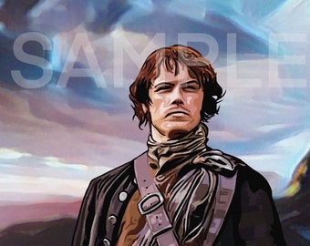 Outlander - Jamie Fraser version 2 wall art print