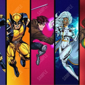 X-Men team , Fan Art , Wall Art Print