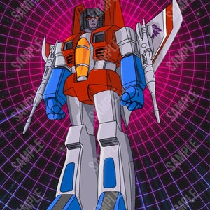 Transformers , 80s , Decepticon Starscream Wall Art Print