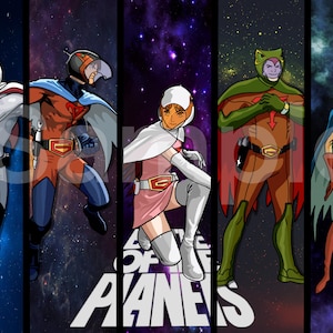 Battle of the Planets, Gachaman digitale kunstprint (geen lijst)