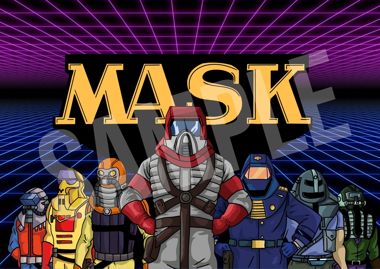 MASK M.A.S.K 80s Cartoon Wall Art Print Etsy