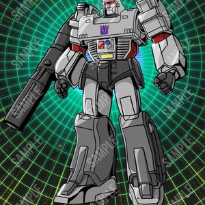Transformers G1 Megatron, Fan Art , Wall Art print