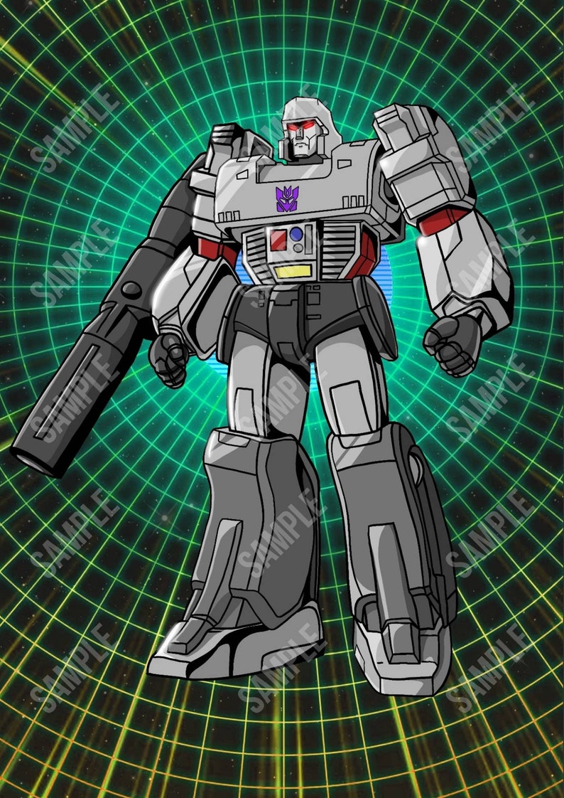 Transformers G1 Megatron, Fan Art , Wall Art print image 1