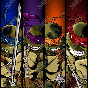 TMNT Teenage Mutant Ninja Turtles stampa murale