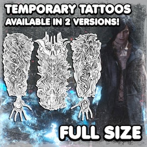 V | Temporary Tattoos | Realistic | Full Body Tattoos | Cosplay | Costume | Fake Tattoo | Halloween | Waterproof | FULL SIZE