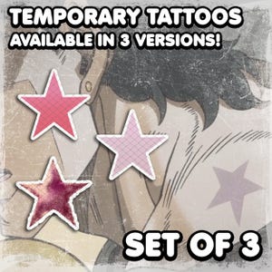 Segni di nascita / Tatuaggi temporanei / Realistici / Tatuaggi a stella / Stella / Tatuaggi sulla schiena / Cosplay / Costumi / Impermeabili / Halloween / SET DA 3