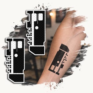 Temporäre Tattoos | Realistisch | Wasserdichtes Fake Tattoo | Cosplay Accessoire | Cal | Halloween Kostüm | SET VON 2