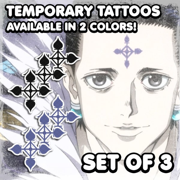 Chrоllо Lucilfеr | Temporary Tattoos | Realistic | Forehead Tattoo | Cosplay | Costume | Tattoos | Fake Tattoo | Halloween | SET OF 3