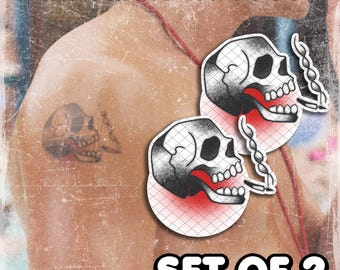 Temporary Tattoos | Realistic | Waterproof Fake Tattoo | Cosplay Accessory | Halloween Costume | Convention Prop | SET OF 2