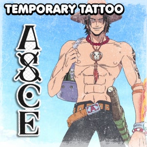 Pоrtgаs D. Acе | Temporary Tattoo | Realistic | Waterproof | Arm Tattoo | Cosplay | Costume | Tattoos | Fake Tattoo | Waterproof | Halloween