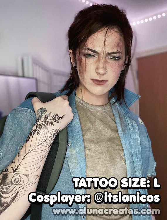 Body Art Cosplay The Last of Us Part II Ellie Fake Tattoo