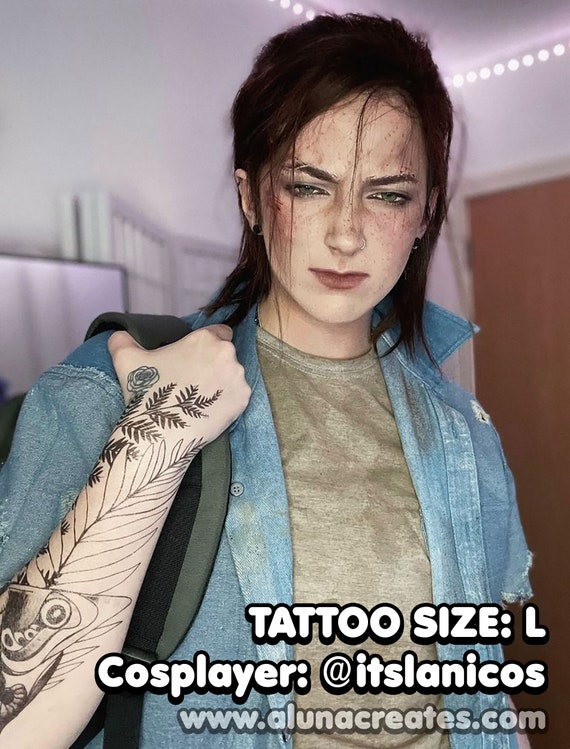 Body Art Cosplay The Last of Us Part II Ellie Fake Tattoo Temporary  Waterproof