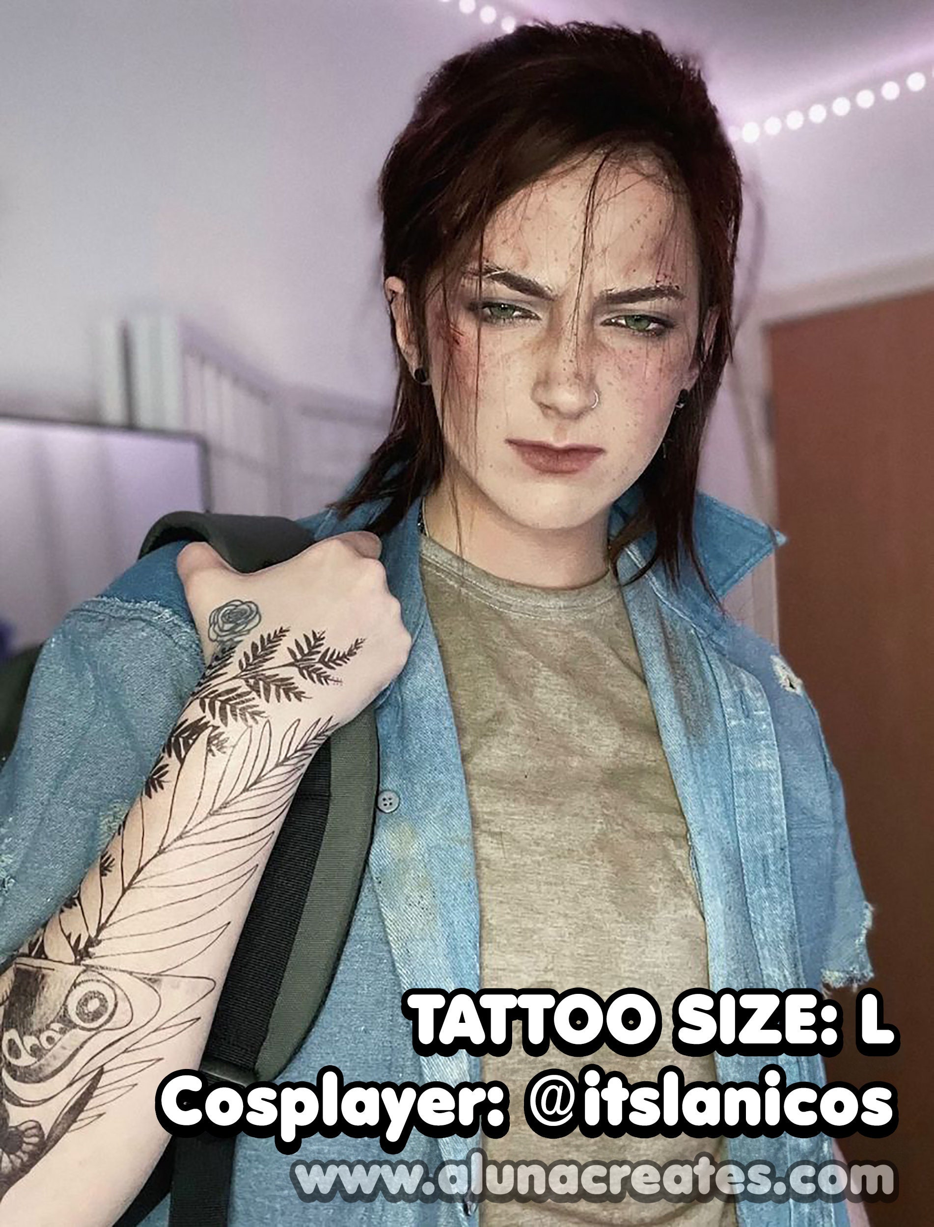 Ellie's printable Tattoo / Ellie's Tattoo / The last of us Tattoo / Ellie  Cosplay / Ellie Costume TATTOO - Digital Download