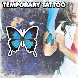 Tatuaje Temporal | Realista | Tatuajes Falsos Resistentes al Agua | Cosplay | Disfraz de Halloween | Mariposa Enfermera | TAMAÑO COMPLETO