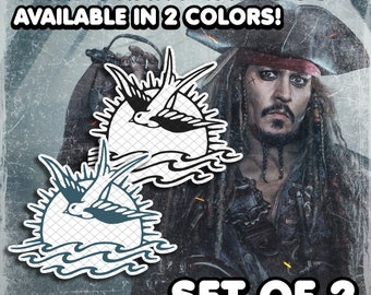 Jack Sparrow | Temporäre Tattoos | Realistisch | Arm Tattoo | Cosplay | Kostüm | Fake Tattoo | Transfertattoo | Halloween / 2er-SET