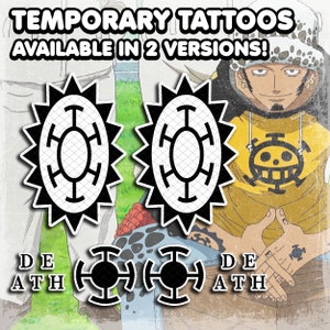 Trafаlgаr D. Water Law | Tijdelijke tatoeages | Realistisch | Cosplay | Kostuum | Neptattoo | Halloween | VOLLEDIGE SET | 14 TATTOO