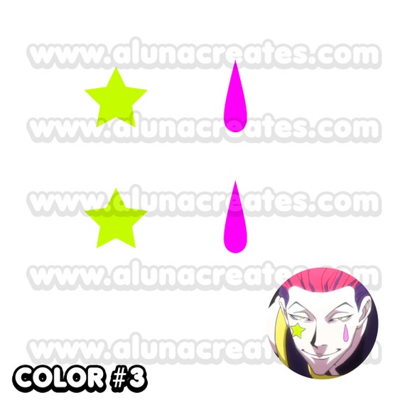 Hunter x Hunter Hisoka face tattoo anime face mask (requested