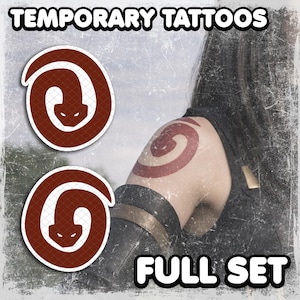 Junе | Temporary Tattoos | Realistic | Arm Tattoos | Cosplay | Costume | Fake Tattoo | Waterproof | Halloween | SET OF 2