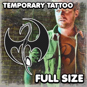 Iron Fіst | Temporary Tattoo | Realistic | Cosplay | Costume | Fake Tattoo | Halloween | Transfer Tattoo | Dragon Tattoo | FULL SIZE