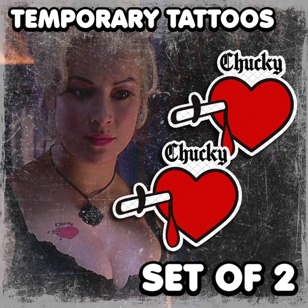 Tiffаny | Temporary Tattoo | Realistic | Heart Tattoo | Chest Tattoo | Cosplay | Costume | Tattoos | Fake Tattoo | Halloween | SET OF 2