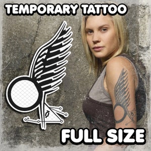 Starbuck | Tatouage temporaire | Réaliste | tatouage bras | Cosplay | Déguisements | Faux tatouage | Halloween | Tatouage par transfert | PLEINE TAILLE