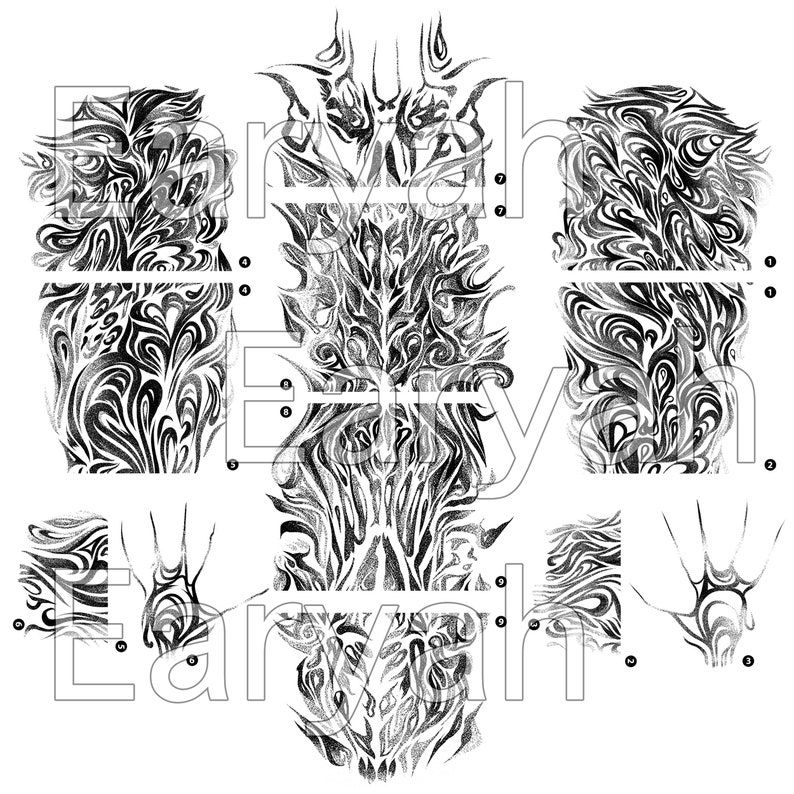 FULL SET Devil May Cry 5 V Temporary Tattoos for Cosplay Etsy