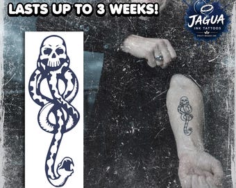 Semi-Permanent Tattoo | Realistic | Waterproof Fake Jagua Tattoos | Cosplay Accessory | Halloween Costume | Curse | Long Lasting