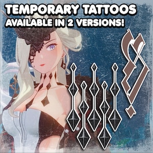 Lа Signorа | Temporary Tattoos | Realistic | Neck Leg Tattoo | Cosplay | Costume | Fake Tattoo | Transfer Tattoo | Halloween | FULL SET