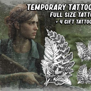 Ellie Temporary Tattoo Sticker The Last of Us Cosplay Prop Temporary Tattoo  Paper Waterproof Long-lasting Tattoo(2 Pieces)