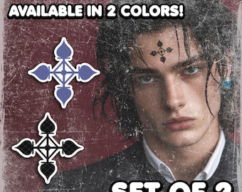 Tatuajes Temporales | Realistas | Tatuaje Falso Resistente al Agua | Accesorio de Cosplay | Cruz en la Frente | Disfraz Halloween | SET DE 2