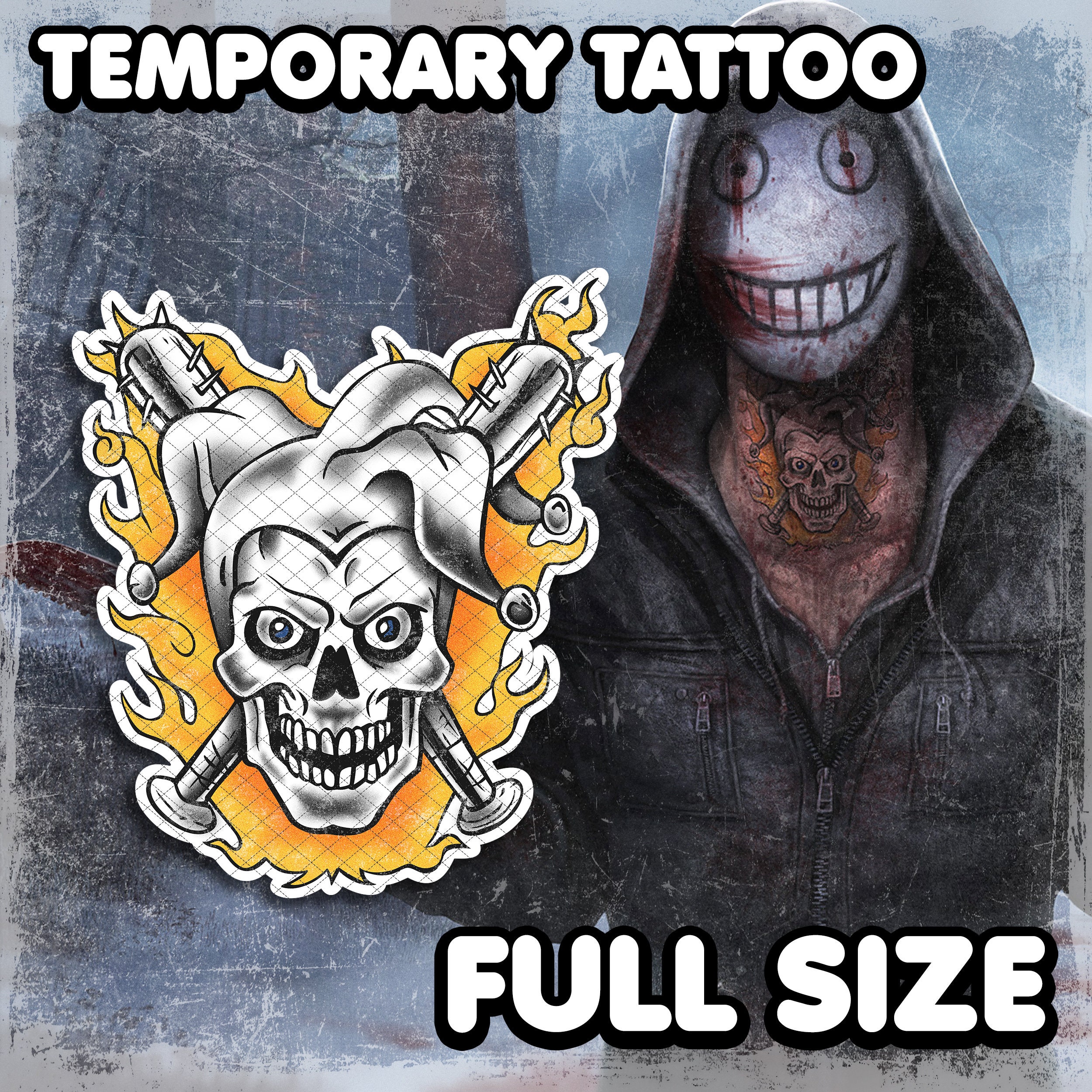 Frank | Temporary Tattoo | Realistic | Waterproof | Neck Tattoo | Cosplay |  Costume | Tattoos | Fake Tattoo | Waterproof | Halloween - Etsy, image size:2500x2500