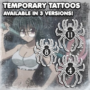 Phаntоm Trоupе | Temporary Tattoos | Realistic | Cosplay | Costume | Tattoos | Fake Tattoo | Spider | Waterproof | Halloween