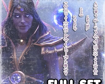 Temporary Tattoos | Realistic | Waterproof Fake Tattoo | Cosplay Accessory | Halloween Costume | Void Elf | FULL SET