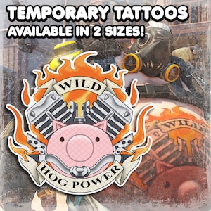 Roаdhоg | Temporary Tattoo | Realistic | Belly Tattoo | Cosplay | Costume | Tattoos | Fake Tattoo | Halloween | FULL SIZE