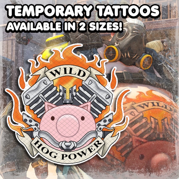 Roаdhоg | Temporary Tattoo | Realistic | Belly Tattoo | Cosplay | Costume | Tattoos | Fake Tattoo | Halloween | FULL SIZE