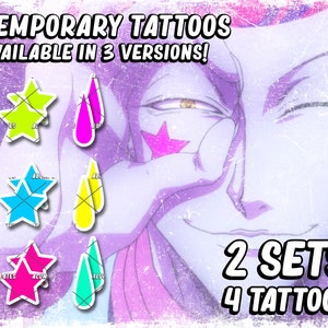 Hunter x Hunter Hisoka face tattoo anime face mask (requested