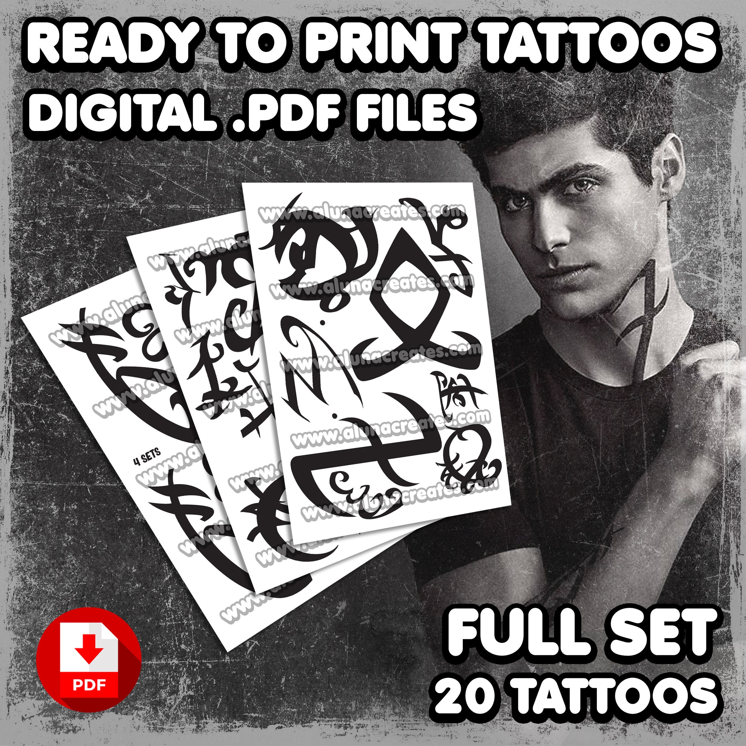 Shadowhunter rune tattoo - Etsy 日本, image size:2500x2500