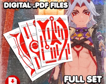 Digital Tattoos | Cosplay | Costume | Tattoos | Fake Tattoo | Halloween | FULL SET | 15 TATTOOS